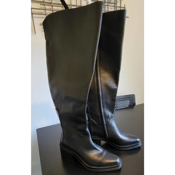 Franco Sarto Black Knee High Boots - Wide Calf - Picture 1 of 16